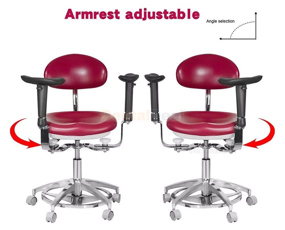 JKS 037 Dental Microscope Stool Surgeon Operator Hygienist Chair with Armrest